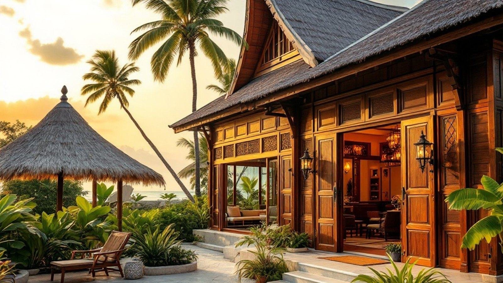 Exterior or interior detail of the teak Utheemu Ganduvaru palace