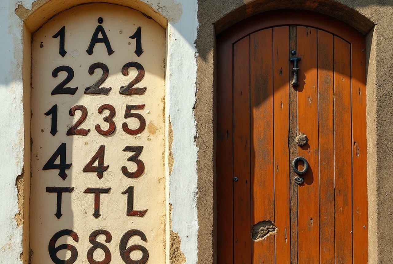Side-by-side comparison of Arabic numerals and early Thaana letterforms