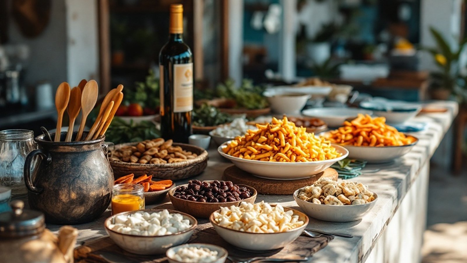 Counter of a local hotaa loaded with gulha, bajiyaa and short eats