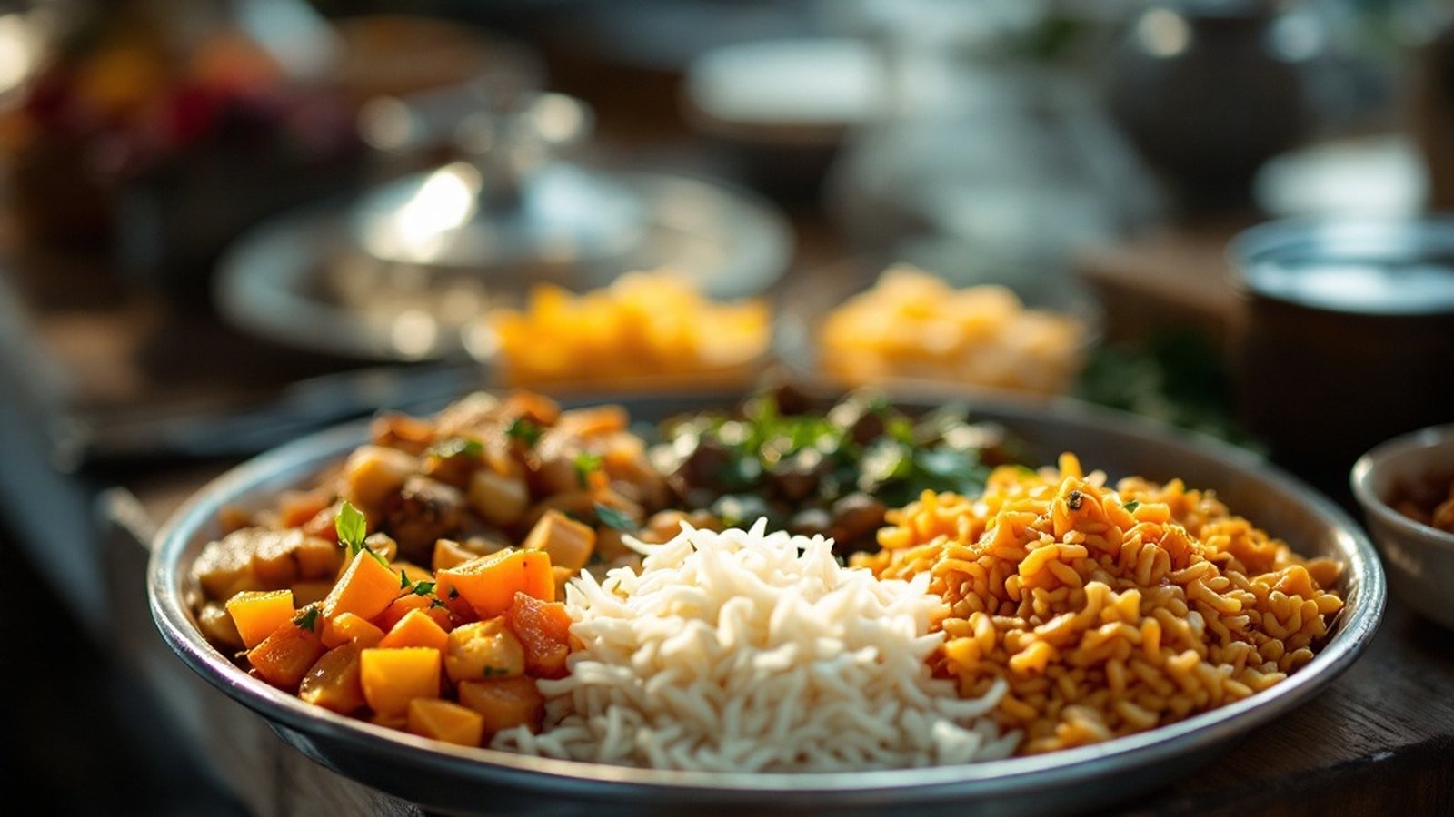 Close-up of a tray of mixed hedhikaa (bajiyaa, gulha, kulhi boakibaa) on a tea-shop counter