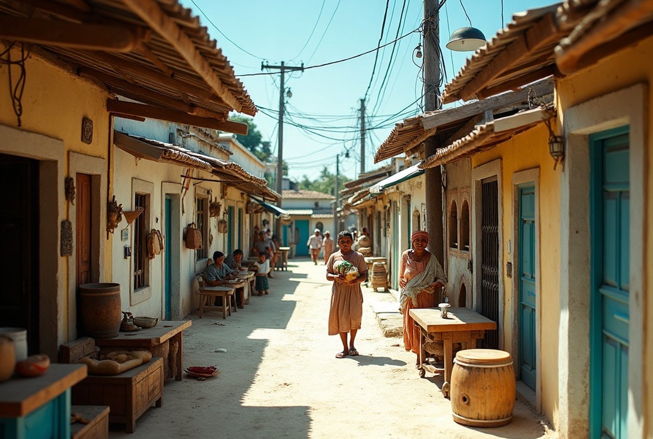 Street-level scene on Eydhafushi or Mahibadhoo