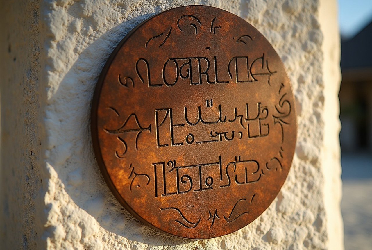 Historical copper-plate or stone inscription in Dives Akuru