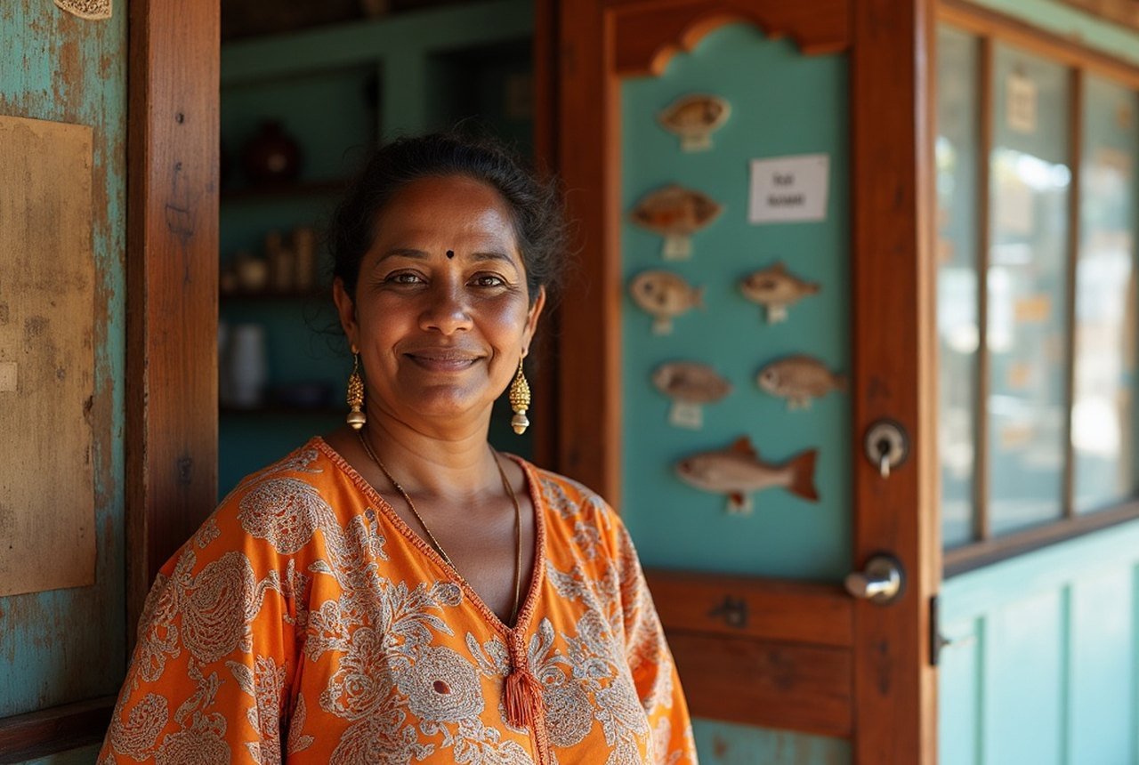 Thaana on a local shop front or government notice board on an inhabited island